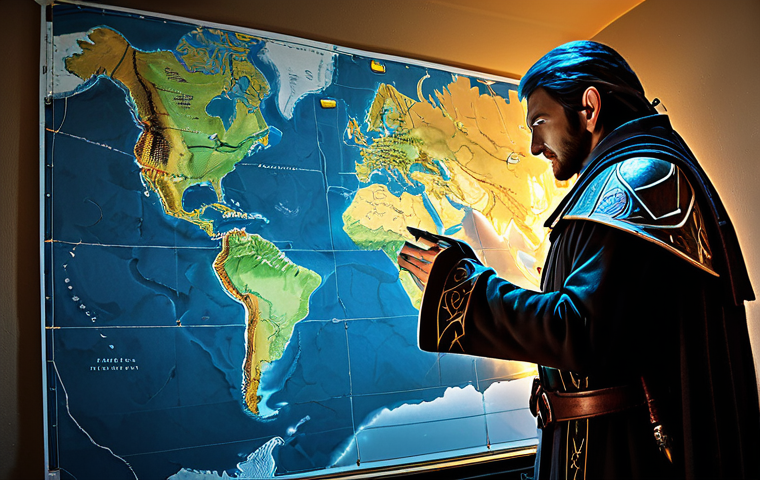 리니지 부캐 육성 방법 - Strategic Leveling**
"A fully clothed strategist, male elf, planning an alt-leveling path on a deta...