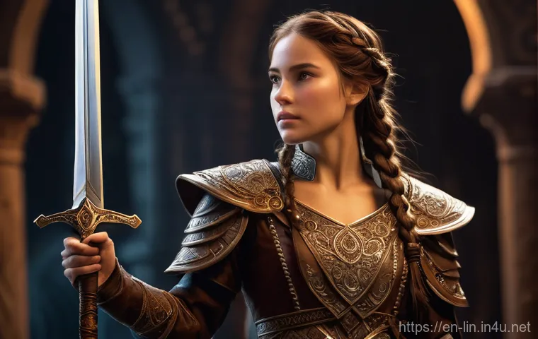 리니지 희귀템 가치 평가 - **Prompt 1: "The Grand Auction Reveal"**
A highly detailed, cinematic shot of a female fantasy c...