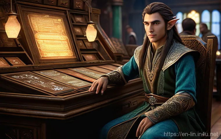 리니지 초보자를 위한 경제 전략 - **Prompt:** A young, determined human adventurer, clad in basic but sturdy leather armor with implie...