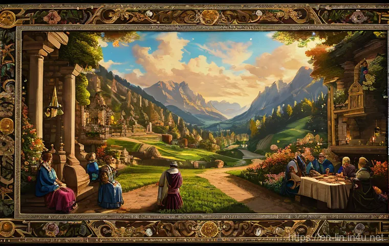 리니지 길드 활동 장려법 - Here are three detailed image prompts: