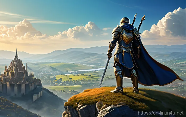 리니지 MMORPG 트렌드 - **Image Prompt 2: Adventuring Party in Ancient Ruins**
    A group of four adventurers (two male, tw...