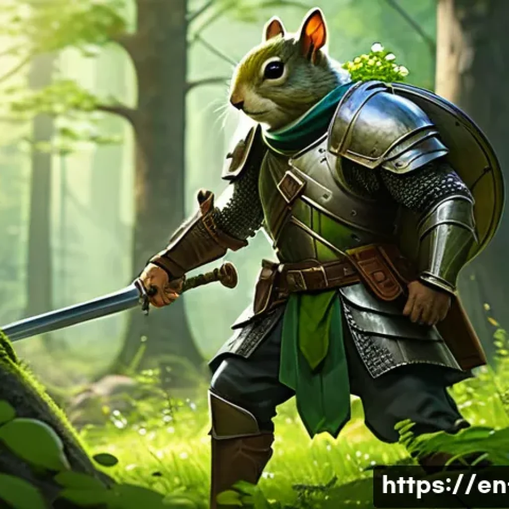 리니지 초보자 사냥터 정리 - **Prompt: "A new human warrior, in their late teens, wearing well-fitted but basic leather armor ove...