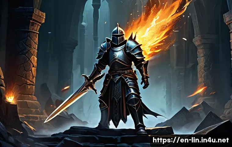 리니지 네임드 몬스터 정보 - **"Death Knight's Dungeon Dominion"**
A highly detailed fantasy illustration depicting a climact...