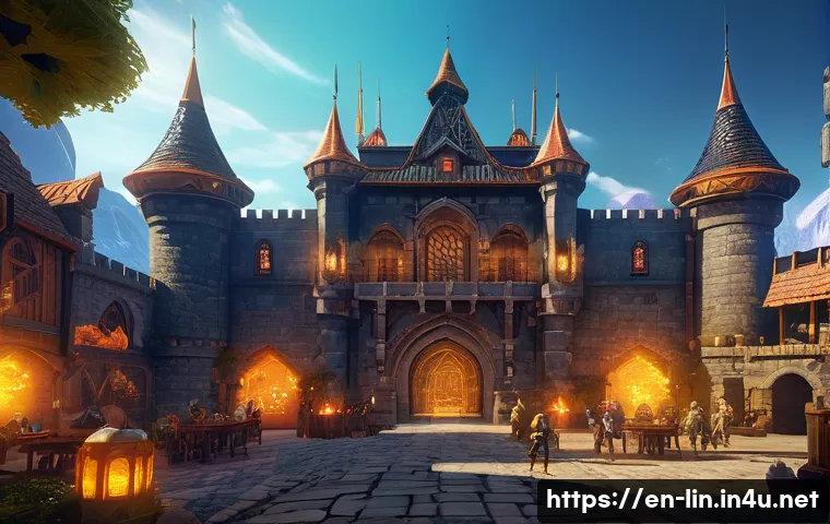 리니지 비공식 서버 차이 - A vibrant fantasy MMORPG battle scene on a high-rate private server, showcasing a diverse group of a...