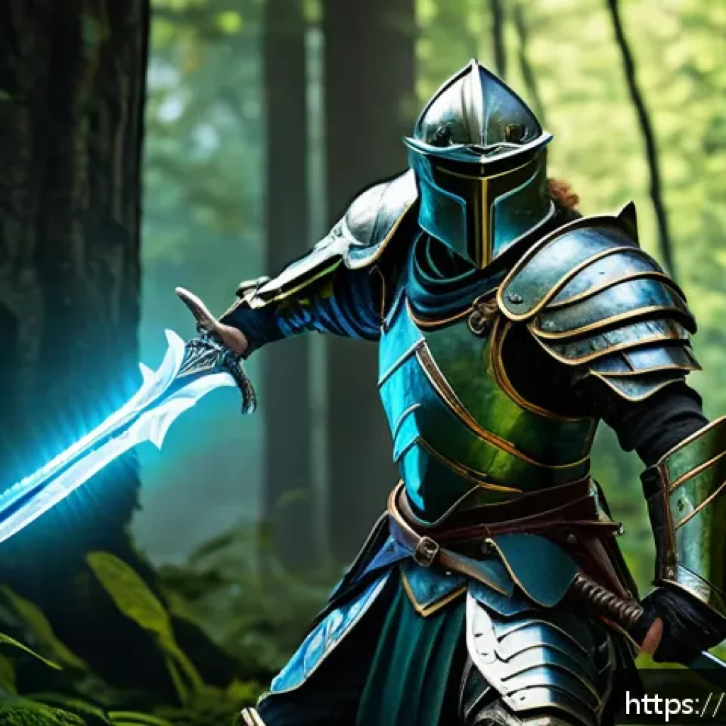 리니지 공식 가이드북 리뷰 - A dynamic fantasy RPG battle scene showcasing a skilled warrior character in detailed ornate armor p...