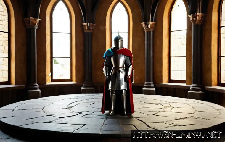 리니지 커스터마이징 스킨 - Photorealistic fantasy RPG character customization scene, an elegant armored knight avatar standing ...